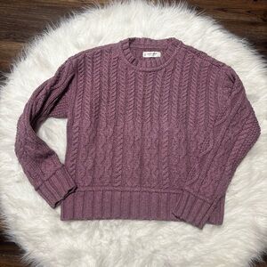 Lucky Brand Mauve Pink Cable Knit Sweater size Women’s Small